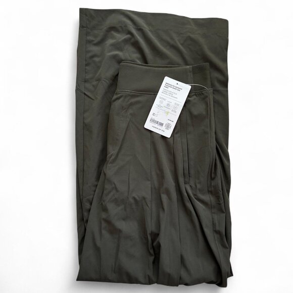 NWT Athleta Brooklyn Heights Wide-Leg Pants in green, size 6P - Picture 1 of 4